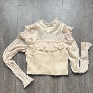 Zara Cream Textured Blouse